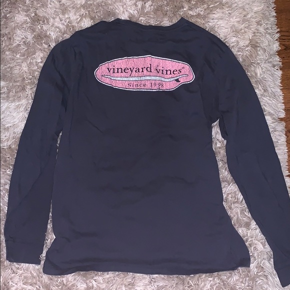 Navy blue vineyard vines long sleeve shirt - Picture 2 of 3